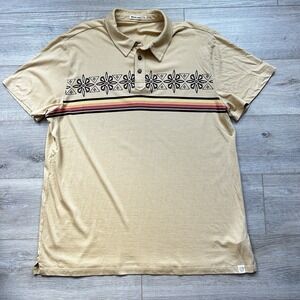 Marine Layer Polo Archive Preston Hawaiian Shirt Yellow Men's‎ XL